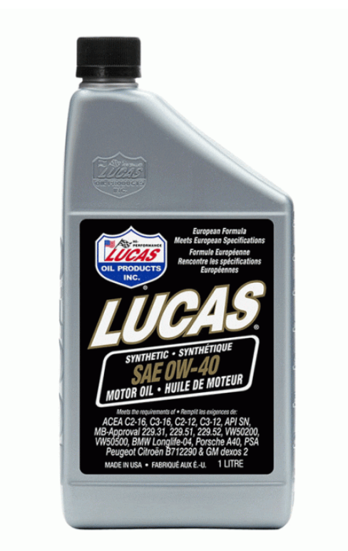 روغن موتور LUCAS Synthetic SAE 0W-40 آمریکایی