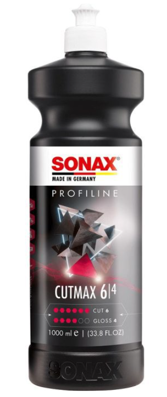 پولیش زبر سوناکس Cut Max  یک لیتری رفع خط و خش عمیق و براقیت حرفه‌ای خودرو